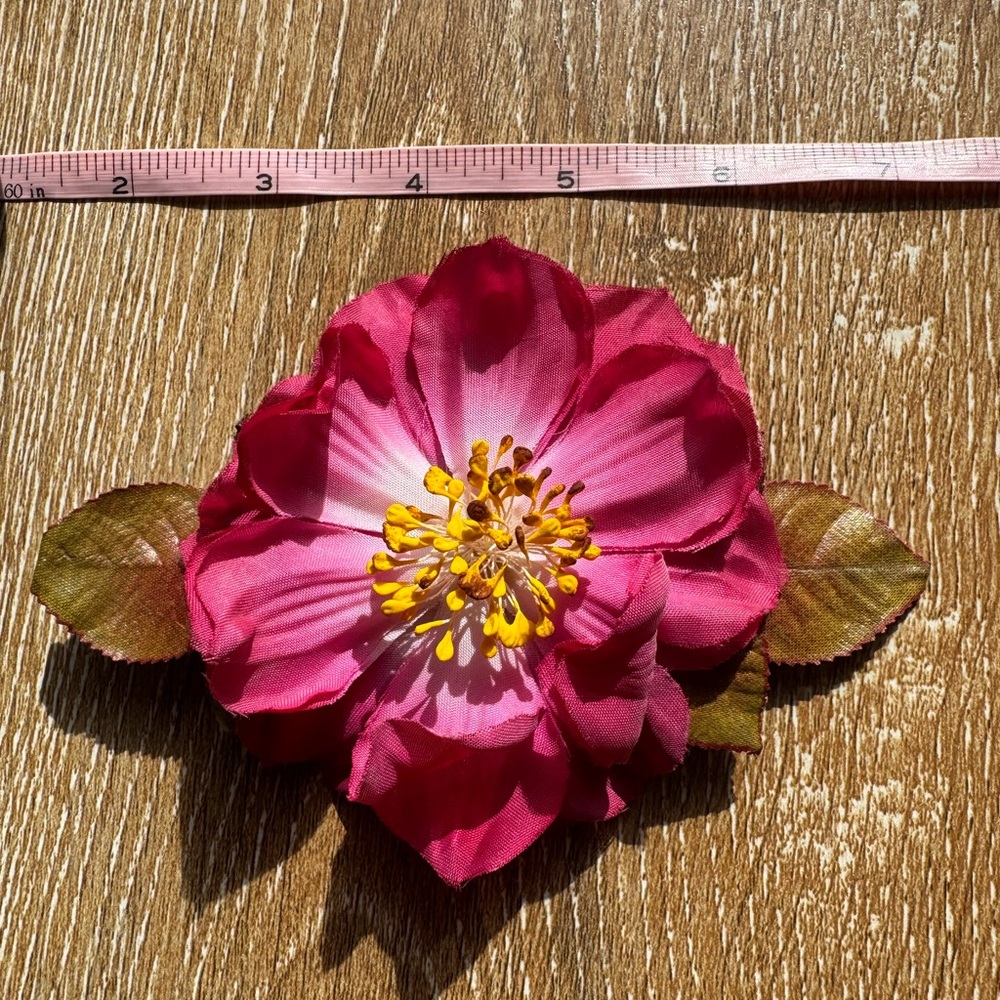Bold Pink Floral Hair Accessory